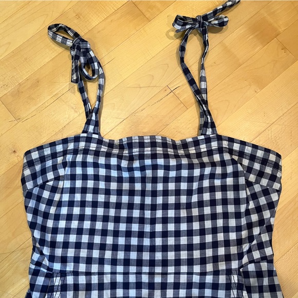 Express Navy Gingham Dress - Picture 4 of 5